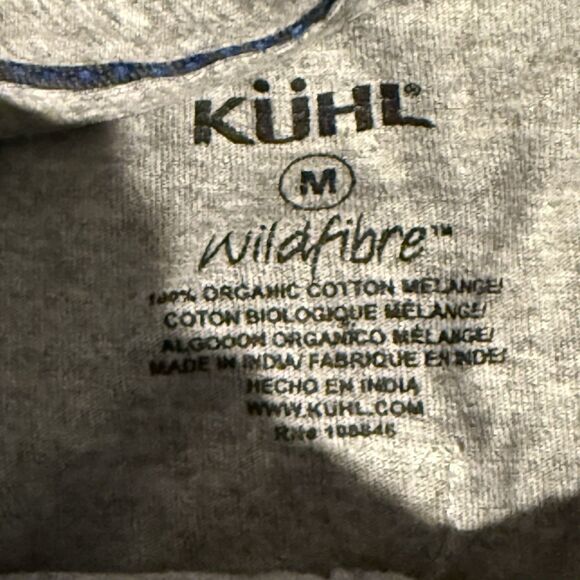 Kuhl Polo Shirt Mens Medium Gray Wildfibre Organic Cotton Pocket Performance Top - Picture 3 of 8